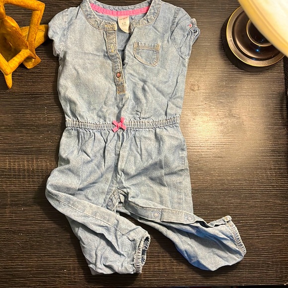 Carters Jean Romper - Picture 1 of 2